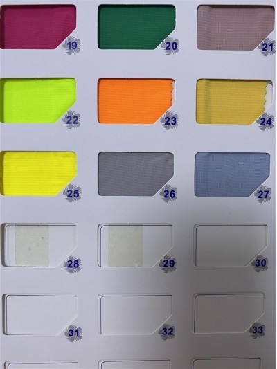 GZ-YXYF 6010# Ice silk crystal lattice Width: 160CM Weight: 170GSM Composition: 13% spandex 87% nylon Moisture wicking front view